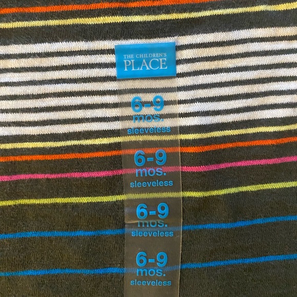 The Children’s Place Gray Multicolor Striped Tank Top - Picture 3 of 5